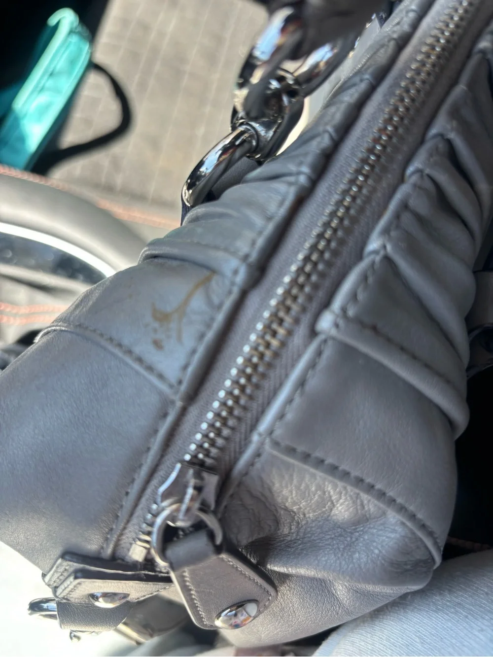 Grey Coach Ashley medium size Fall bag